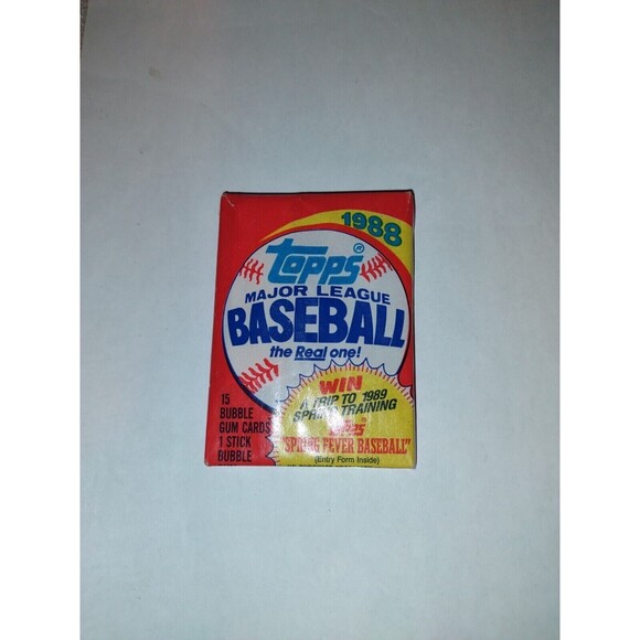 Vintage 1988 Topps Major League Baseball Cards Wax Pack - Picture 1 of 2